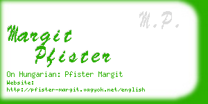 margit pfister business card